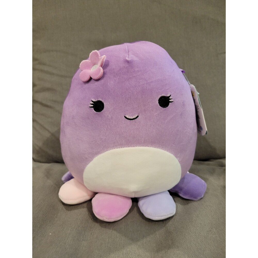 Squishmallow Violet the Octopus with Flower 8" Plush Stuffed Animal NWT